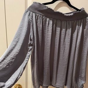 Blue off the shoulder top